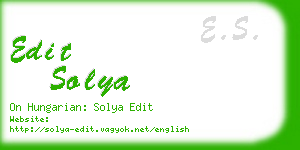 edit solya business card